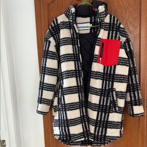 Calvin Klein Jeans Black and White Puffer Coat
